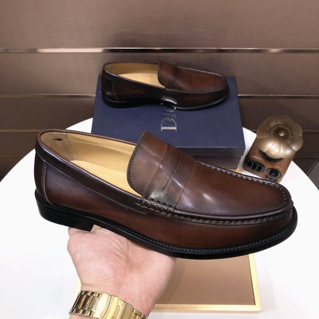 Dior Dark Brown Penny Loafers — model
