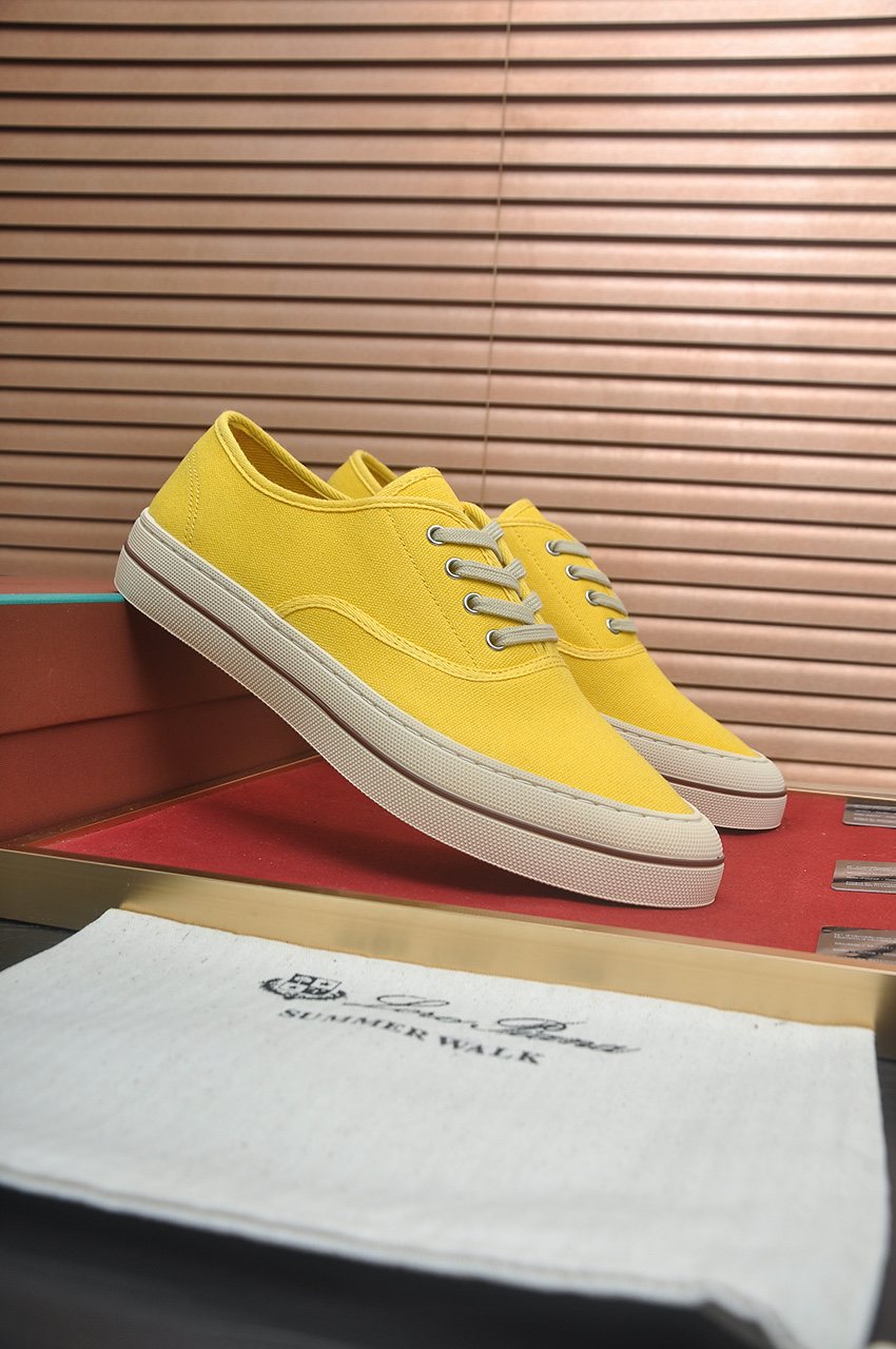Loro Piana Low-Top Lace-Up Shoes — front