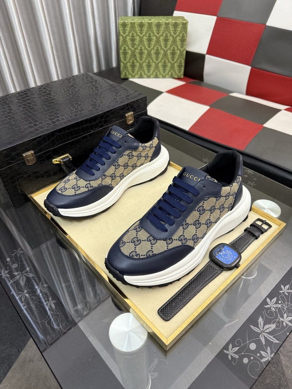 Gucci Monogram Chunky Sole Sneakers — front