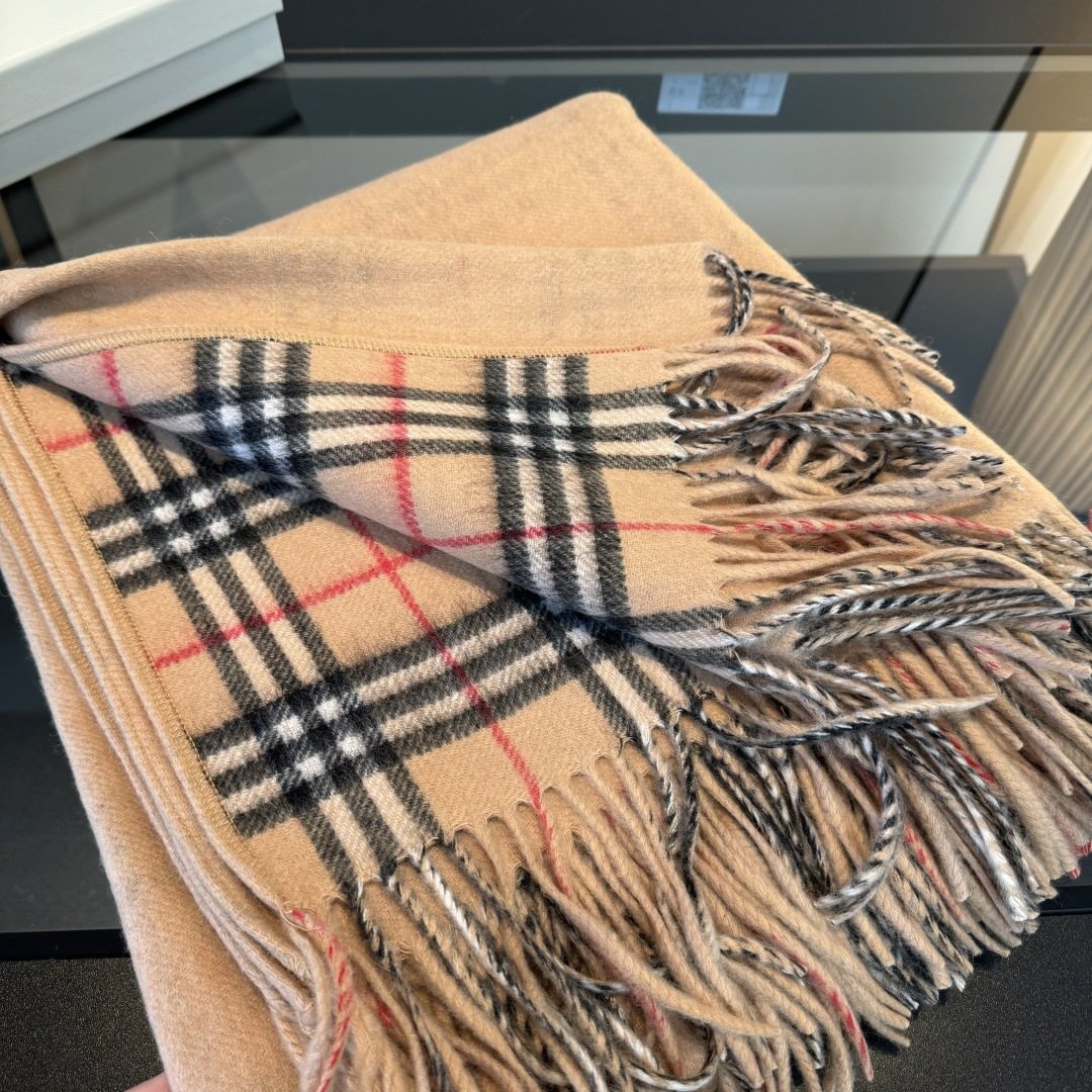Fringed Plaid-Panel Poncho — detail